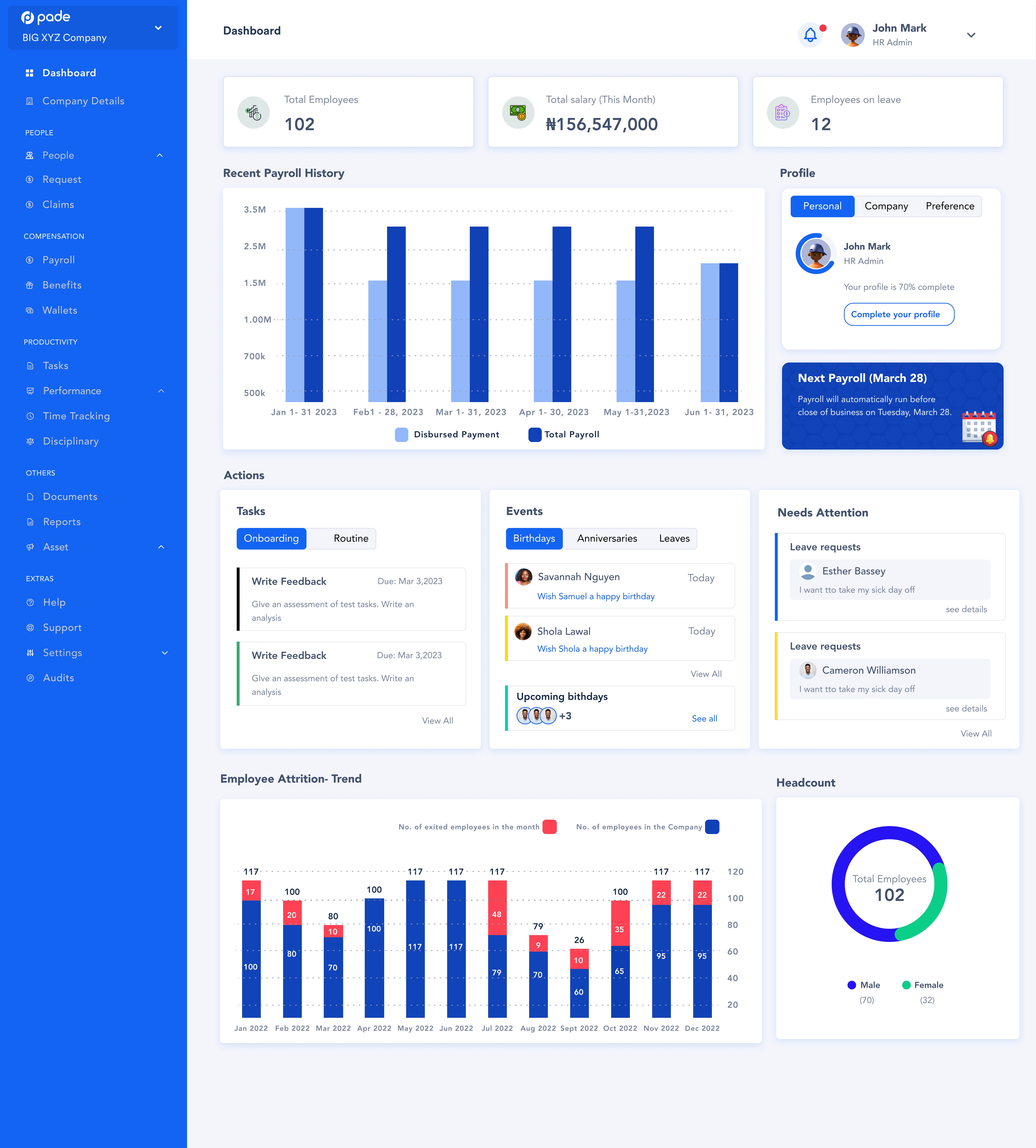 Pade 3.0 Dashboard